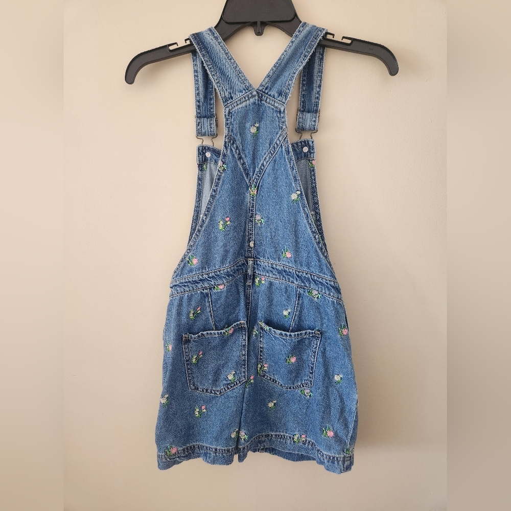 Gap Kids Floral Embroidered Shortalls - Picture 3 of 3